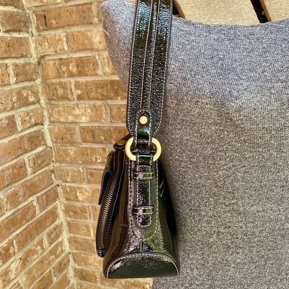 PERLINA Black Patent Leather Handbag EUC - Picture 7 of 9